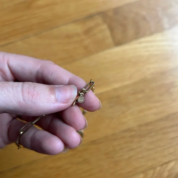 Zoe Lev 14k Gold Large Paper Clip Chain with Diamond Enhancer Necklace - Picture 5 of 7